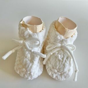Vintage baby booties knit crochet